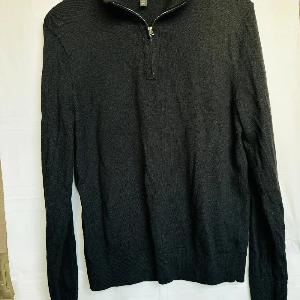 Banana Republic Lux Extra Fine Marino Wool 3 Quarters Zip Up Size M